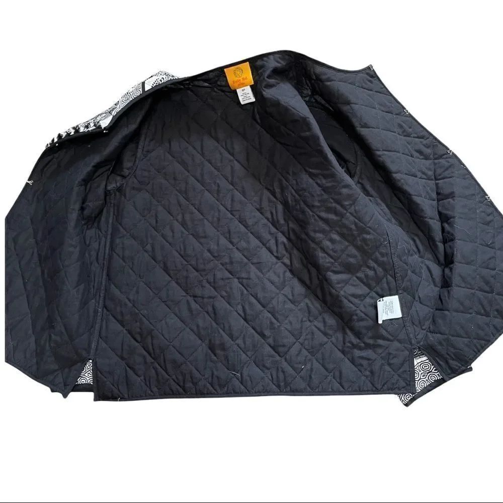 Ruby Rd. B&W Striped Elephant Quilted Jacket Sz 4P - Picture 10 of 15